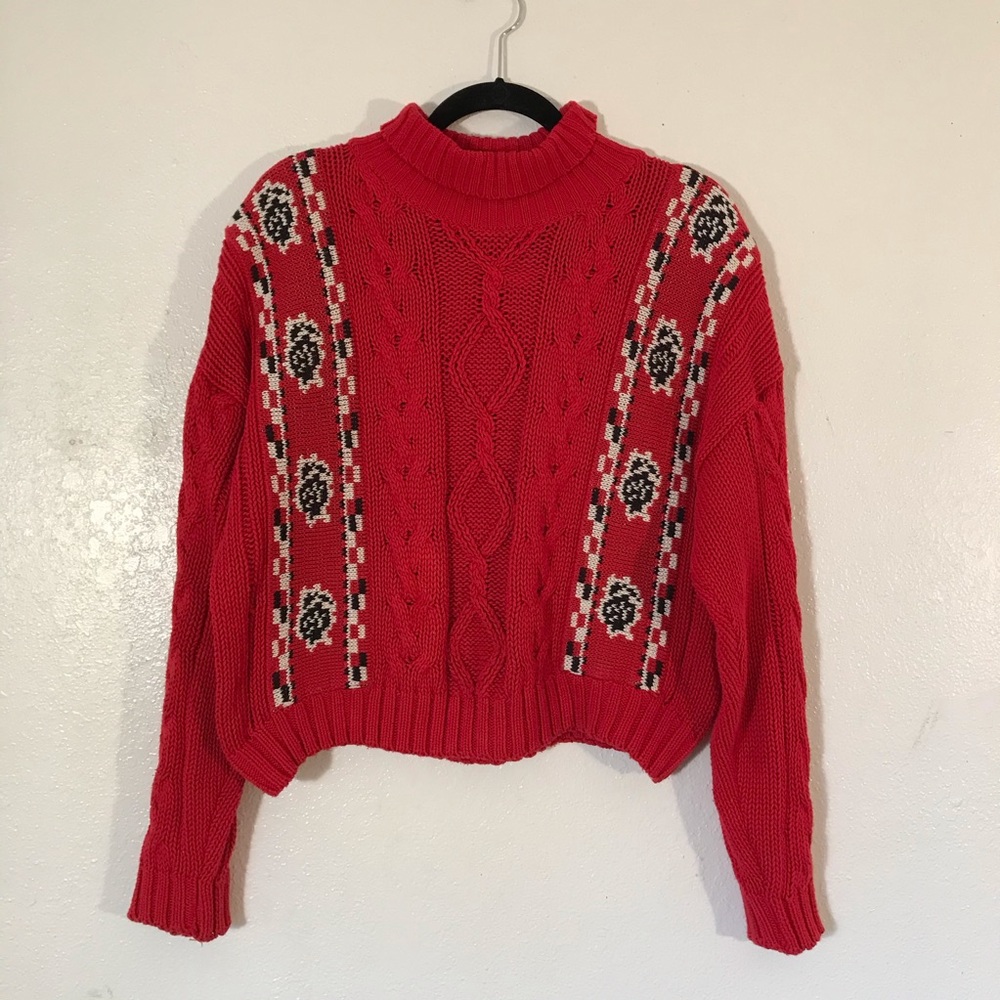 Esprit Vintage sweater red turtle neck